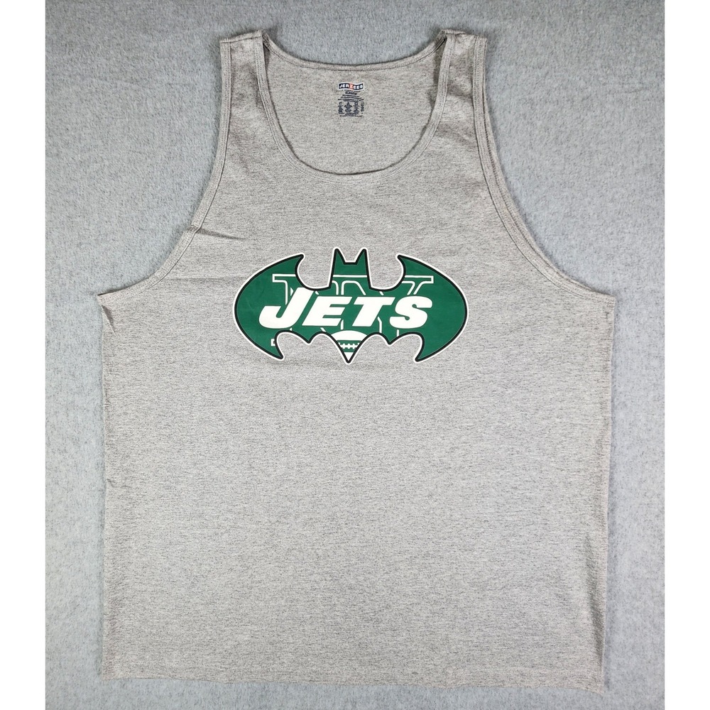 Jerzees Sleeveless Tank Top Mens XL Gray  Cotton Blend Graphic Tee‎ T-Shirt
